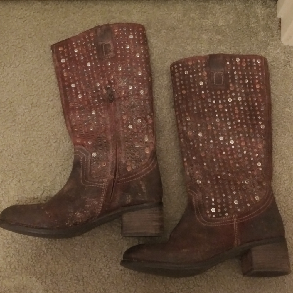 Leather mid-calf Boots